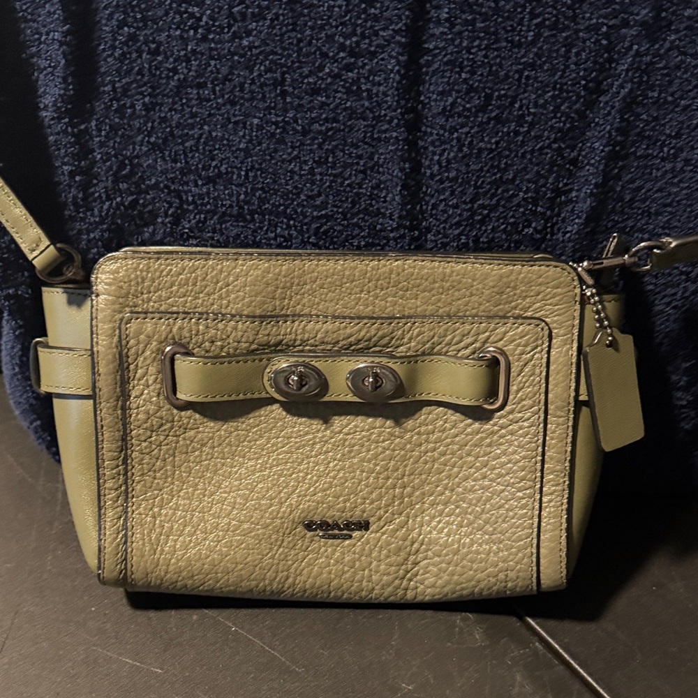 Coach Sage Green Leather Crossbody Bag